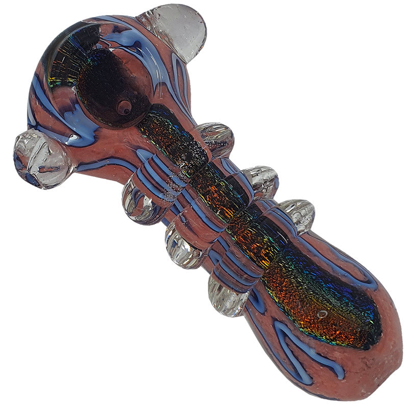 SI109: Inside colour dycro glass spoon pipe - Puff.co.za