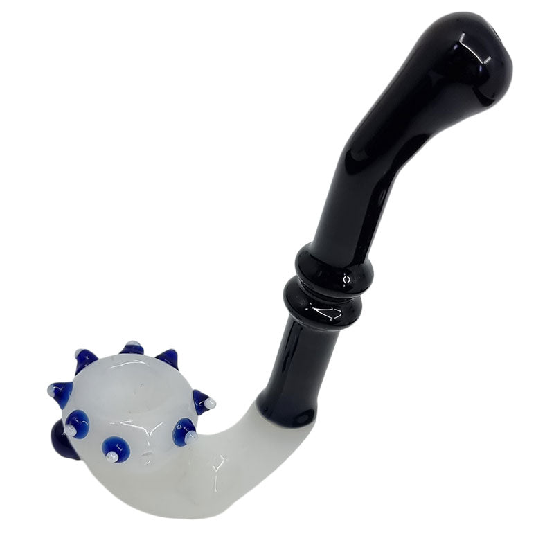 Mini Glass Tobacco Pipe With Leaf 8.5cm - Cheap Smoke Online