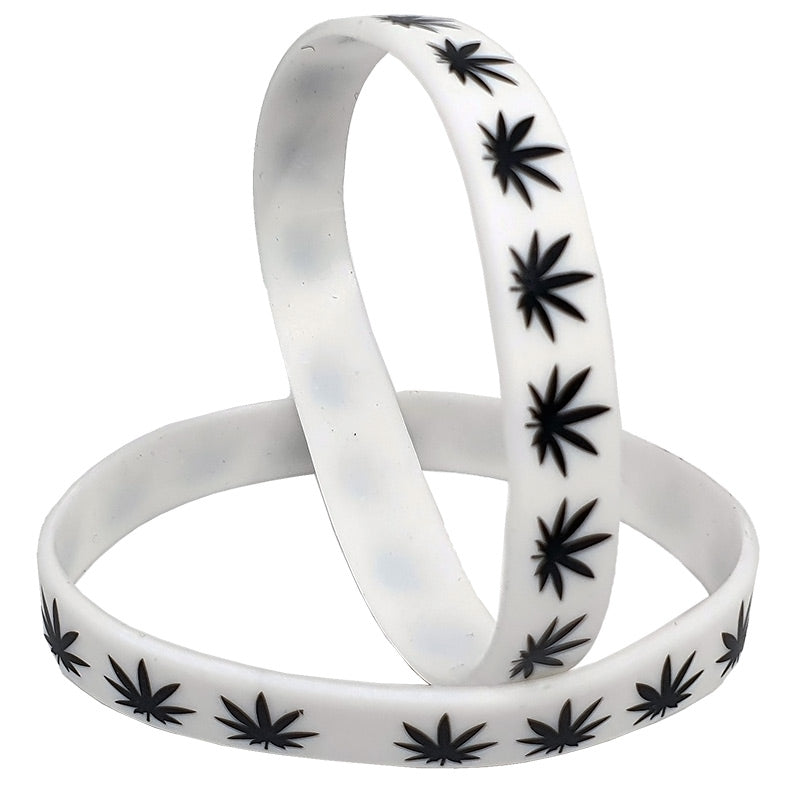 Silicon armband - white & black | Shop Online | puff.co.za