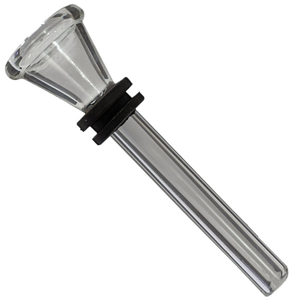 Glass Bong Downstem And Slide Bowl With Handle And Rubber Gasket