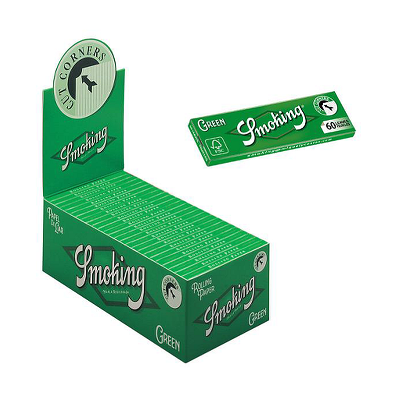 AS063: SMOKING GREEN ROLLING PAPER - Puff.co.za