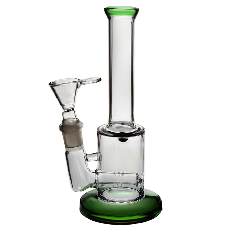 ﻿Clear glass bong with an inline percolator