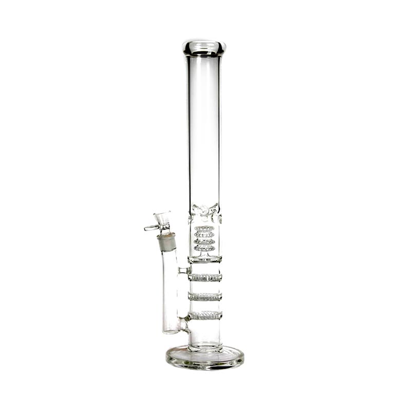 Glass tower bong 3 honeycomb disk diffusers and a second chamber with a matrix percolator.