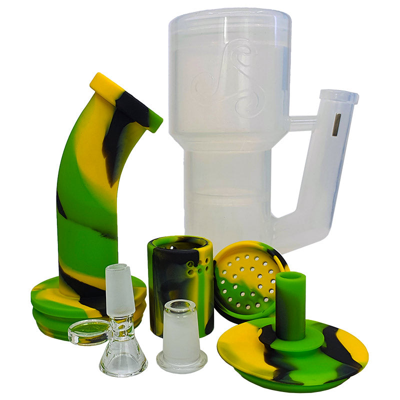 BS003 SILICONE MULTI - CHAMBER BONG - Puff.co.za