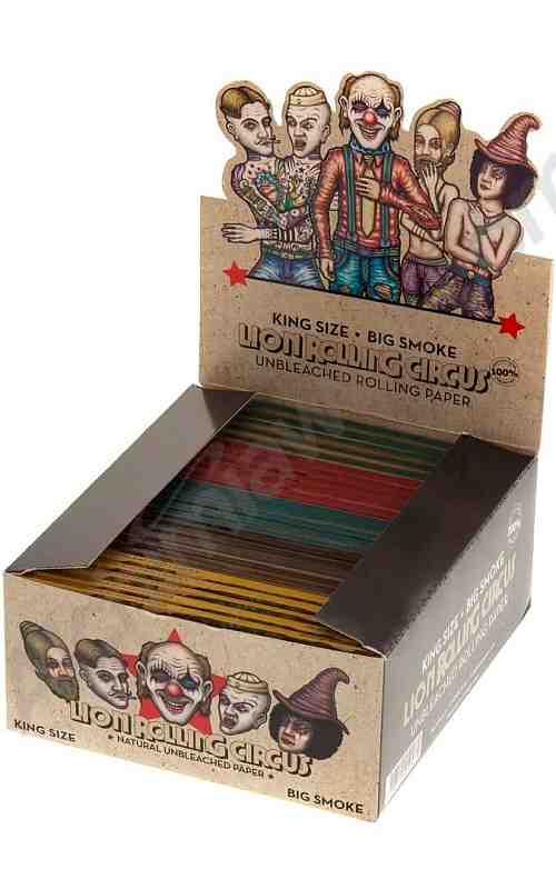 LAS007: LION ROLLING CIRCUS PAPER UNBLEACHED KING SIZE - Puff.co.za