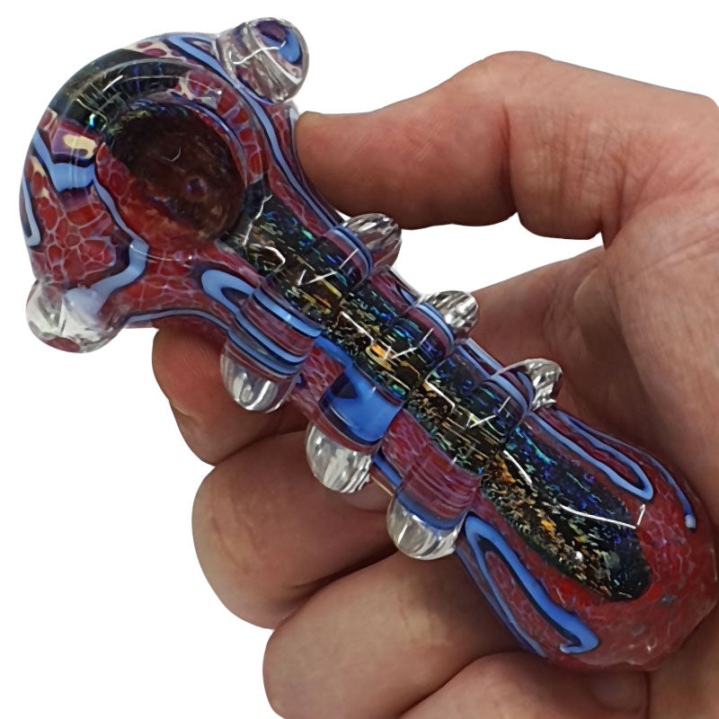 SI109: Inside colour dycro glass spoon pipe - Puff.co.za