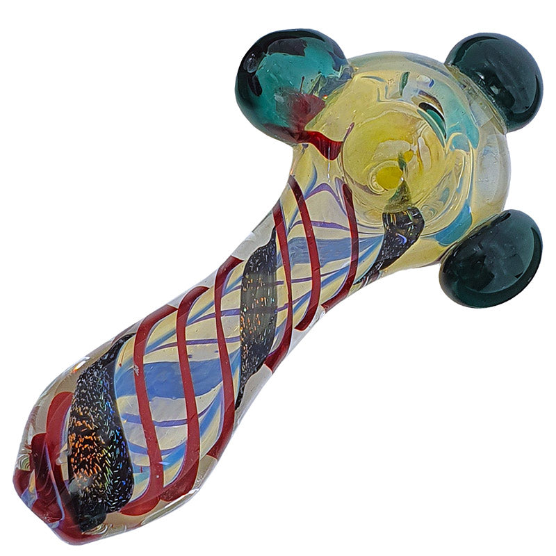 SI112: Inside colour dycro glass spoon pipe - Puff.co.za