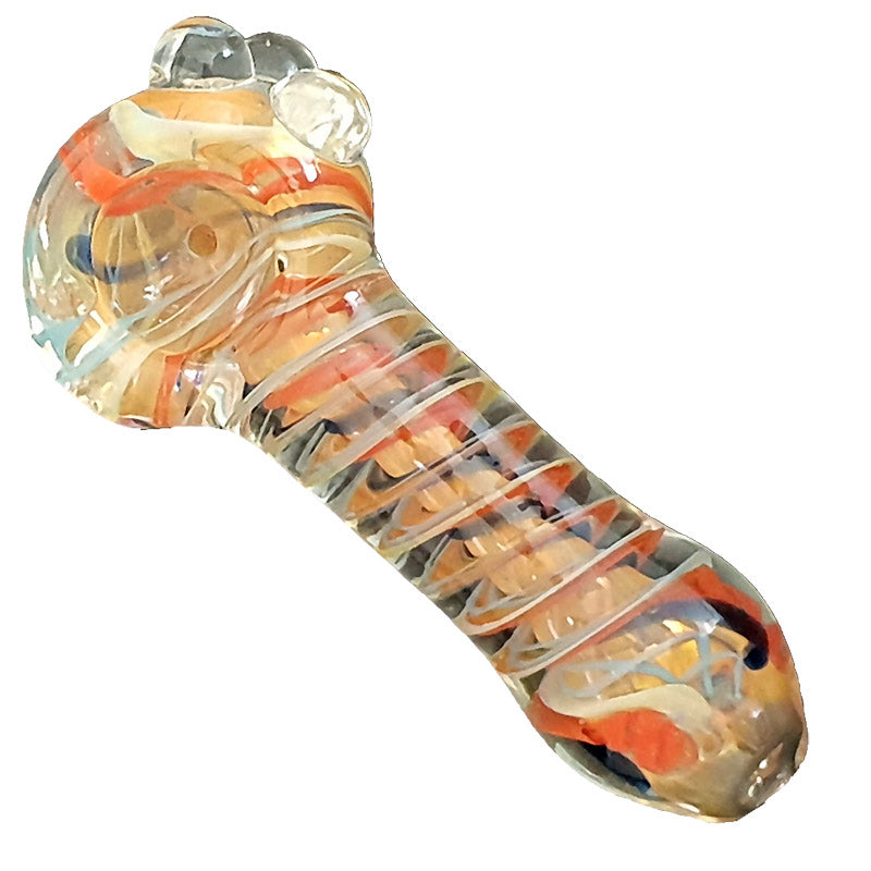 SI075: Inside colour glass spoon pipe - Puff.co.za