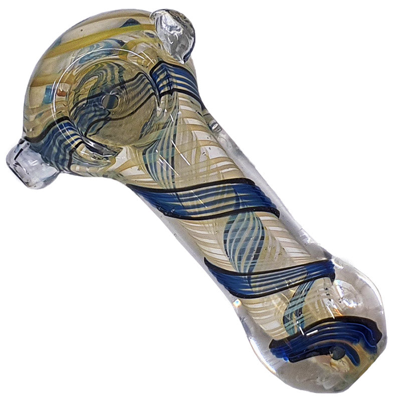 SI077: Inside colour glass spoon pipe - Puff.co.za